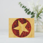 Gold Star Postkarte (Stehend Vorderseite)