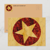 Gold Star Postkarte (Vorne/Hinten)