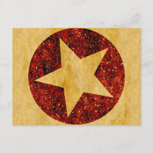 Gold Star Postkarte