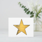 Gold Star Postkarte (Stehend Vorderseite)