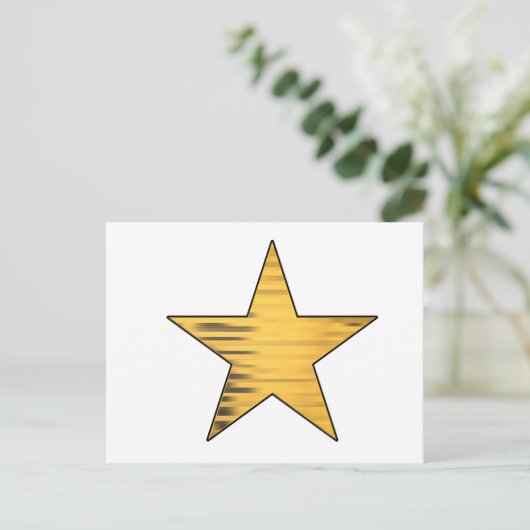 Gold Star Postkarte (Stehend Vorderseite)
