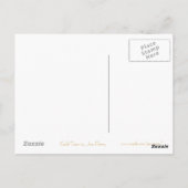 Gold Star Postkarte schwarz (Rückseite)