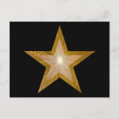 Gold Star Postkarte schwarz (Vorderseite)