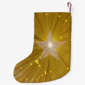 Gold Star Print Strumpf doppelseitig Kleiner Weihnachtsstrumpf (Rückseite)