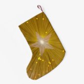 Gold Star Print Strumpf doppelseitig Kleiner Weihnachtsstrumpf (Rückseite (Hängend))