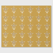 Gold Star-Print VIP Gold Geschenkpapier (Flach)