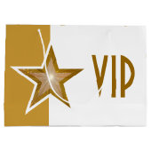 Gold Star Print VIP Gold große Geschenktüte (Rückseite)