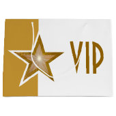 Gold Star Print VIP Gold große Große Geschenktüte (Vorderseite)