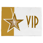 Gold Star Print VIP Gold große Große Geschenktüte (Rückseite)