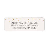 Gold-Star-Rücksendeadresse (Vorne)