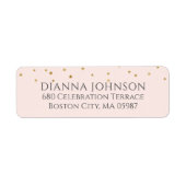 Gold Star Rücksendeadresse Blush Pink (Vorne)