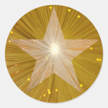 Gold Star Rundaufkleber