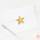 Gold Star Runder Aufkleber (Umschlag)