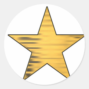Gold Star Runder Aufkleber