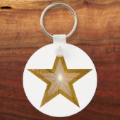 Gold Star Schlüsselanhänger weiß (Vorderseite)