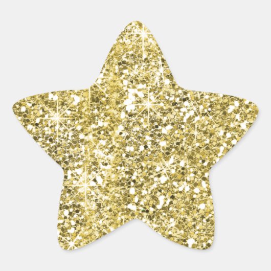 Gold Star Shape Imitate Glitzer Stickers (Vorderseite)