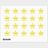 Gold Star Shape Sticker Template (Blatt)