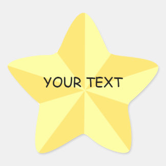 Gold Star Shape Sticker Template
