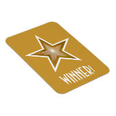 "Gold" Star "Sieger" flexibler Magnet Gold (Rechte Seite)