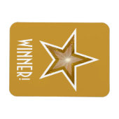 "Gold" Star "Sieger" flexibler Magnet Gold (Horizontal)