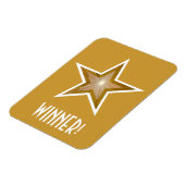 "Gold" Star "Sieger" flexibler Magnet Gold (Linke Seite)