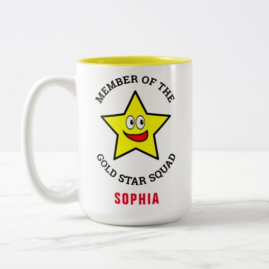 Gold Star Squad Mitglied Zweifarbige Tasse (Links)