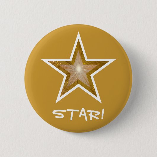 "Gold" Star 'STAR' Button Gold (Vorderseite)