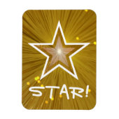 "Gold" Star 'STAR' flexibler Magnet (Vertikal)