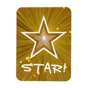 "Gold" Star 'STAR' flexibler Magnet