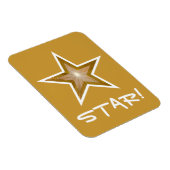 "Gold" Star 'STAR' flexibler Magnet Gold (Rechte Seite)