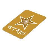 "Gold" Star 'STAR' flexibler Magnet Gold (Linke Seite)