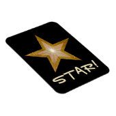 "Gold" Star 'STAR' flexibler Magnet schwarz (Rechte Seite)