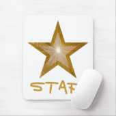 Gold Star 'STAR' Mousepad weiß (Mit Mouse)