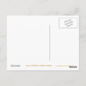 Gold Star 'STAR' Postkarte schwarz (Rückseite)