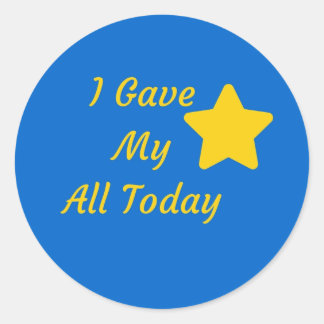 Gold-Star-Sticker Runder Aufkleber