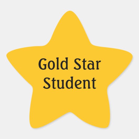 Gold Star Student Sticker Reward | Teacher (Vorderseite)