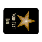 "Gold" Star "Text" - flexibler Magnet in vertikale (Horizontal)