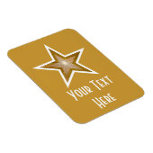 "Gold" Star "Text" - flexibler Magnet vertikales G (Rechte Seite)