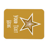 "Gold" Star "Text" - flexibler Magnet vertikales G (Horizontal)