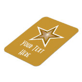"Gold" Star "Text" - flexibler Magnet vertikales G (Linke Seite)