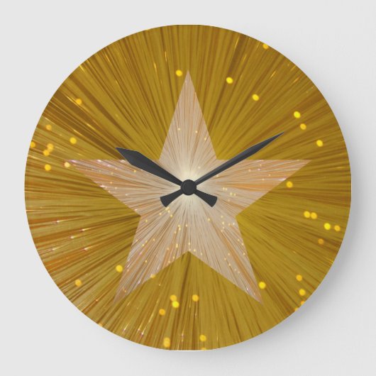 Gold-Star-Uhr Große Wanduhr (Vorderseite)