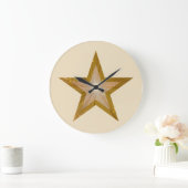 "Gold"-Star-Uhr Große Wanduhr (Zuhause)