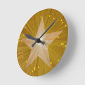 Gold-Star-Uhr Runde Wanduhr (Winkel)