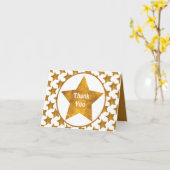 Gold Star Vielen Dank an Sie Custom Karte (Gelbe Blume)