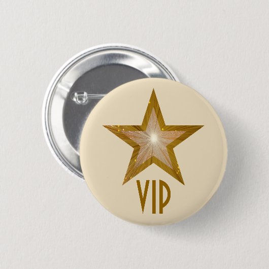 "Gold"-Star-VIP-Buttons Button (Vorne & Hinten)