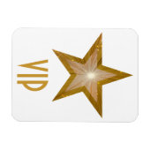 "Gold"-Star-VIP-Magnet mit flexiblem Magnet weiß (Horizontal)