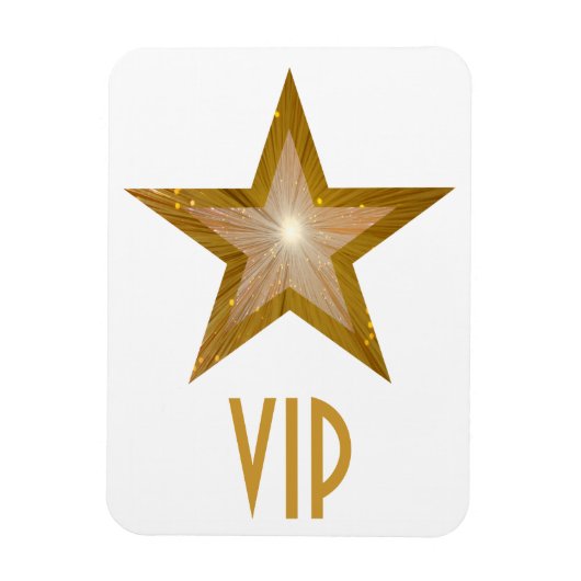 "Gold"-Star-VIP-Magnet mit flexiblem Magnet weiß (Vertikal)