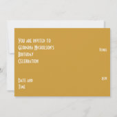 Gold Star "VIP PASS" Einladung Gold Horizontale (Rückseite)