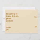 Gold Star "VIP PASS" Einladung Sahne horizontal (Rückseite)