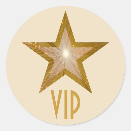 "Gold" Star VIP Rundaufkleber Runder Aufkleber (Vorderseite)